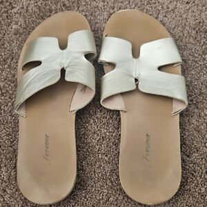 Hermes Women's Metallic Gold Sandals